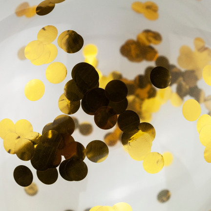 TG66228 GIRLANDA BALONOWA 120SZT KONFETTI ZŁOTA CZARNA 5m URODZINY PANIEŃSKI ŚLUB