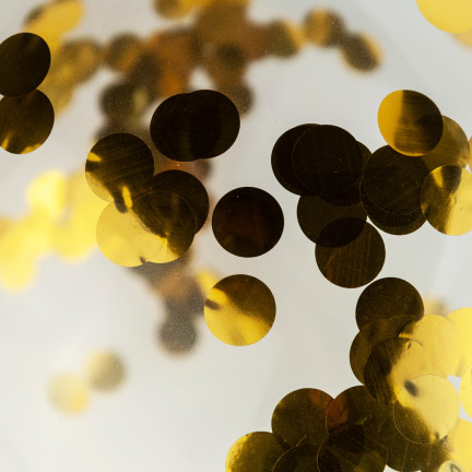 TG66228 GIRLANDA BALONOWA 120SZT KONFETTI ZŁOTA CZARNA 5m URODZINY PANIEŃSKI ŚLUB