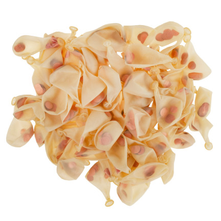 TG66226-2 BALONY Z KONFETTI 100 PRZEZROCZYSTE CONFETTI ROSE RÓŻOWE URODZINY ŚLUB