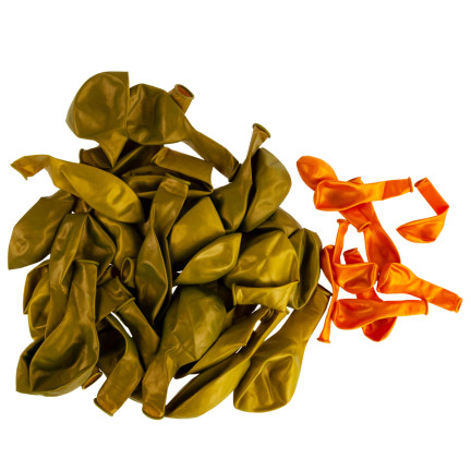 TG66228 GIRLANDA BALONOWA 120SZT KONFETTI ZŁOTA CZARNA 5m URODZINY PANIEŃSKI ŚLUB