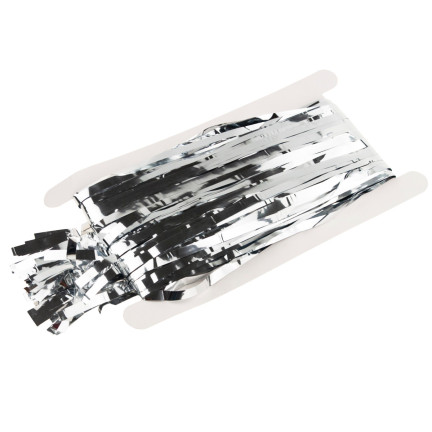 TG66229-1 KURTYNA FOLIOWA SREBRNA DEKORACYJNA URODZINY ŚLUB