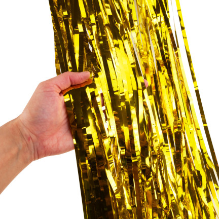 TG66229-2 KURTYNA FOLIOWA ZŁOTA DEKORACJA SYLWESTER ŚLUB TŁO FOTOBUDKA NOWY ROK