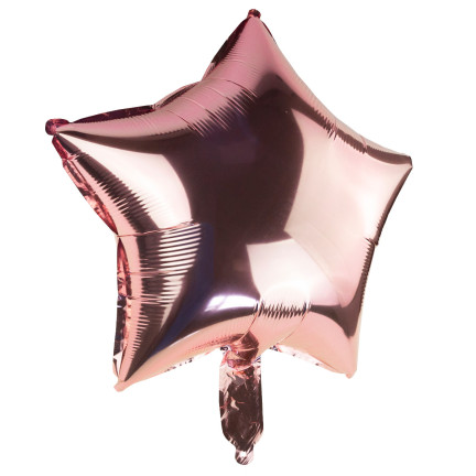 TG66234-3 BALON FOLIOWY GWIAZDKA RÓŻ URODZINY GWIAZDA NA HEL