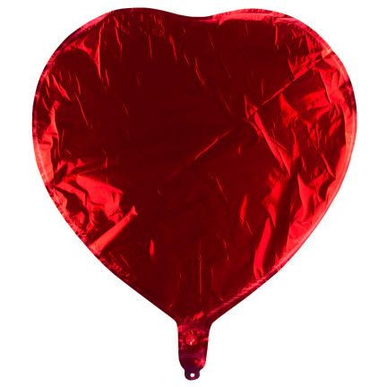 TG66235-2  BALON FOLIOWY SERCE CZERWONY SERDUSZKO NA HEL