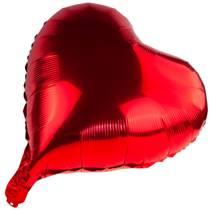 TG66235-2  BALON FOLIOWY SERCE CZERWONY SERDUSZKO NA HEL