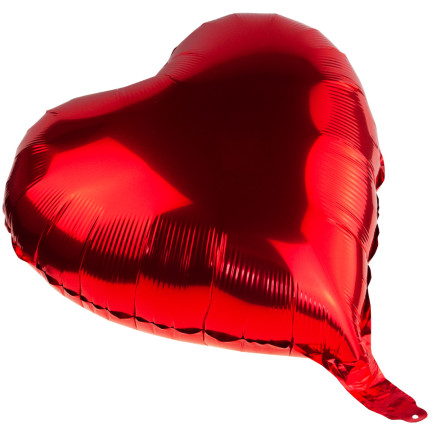 TG66235-2  BALON FOLIOWY SERCE CZERWONY SERDUSZKO NA HEL
