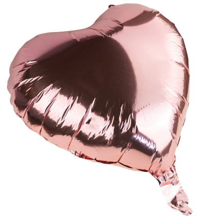 TG66235-3 BALON FOLIOWY SERCE RÓŻOWE SERDUSZKO NA HEL