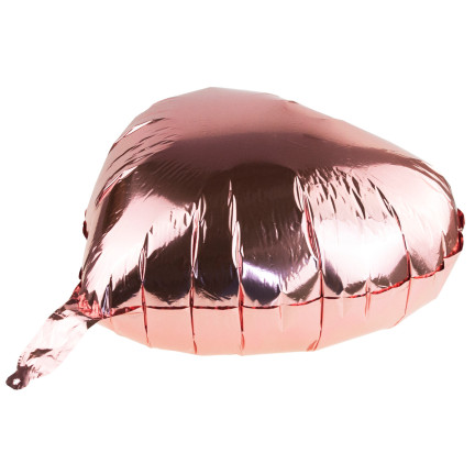 TG66235-3 BALON FOLIOWY SERCE RÓŻOWE SERDUSZKO NA HEL