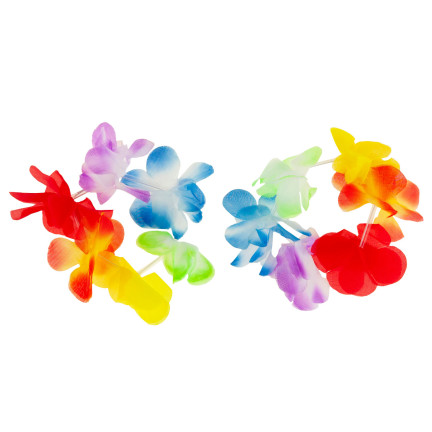 TG66240 KWIATY HAWAJSKIE ZESTAW HAWAJSKI ALOHA - NASZYJNIK, OPASKA, BRANSOLETKI