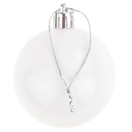 TG66272-1 BOMBKI CHOINKOWE białe ZESTAW XXL 100szt WZORY bombka BOMBEK 6/4/3cm