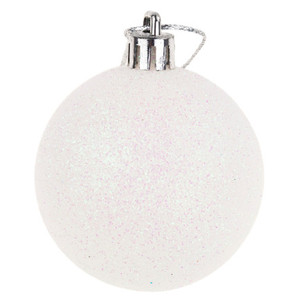 TG66272-1 BOMBKI CHOINKOWE białe ZESTAW XXL 100szt WZORY bombka BOMBEK 6/4/3cm