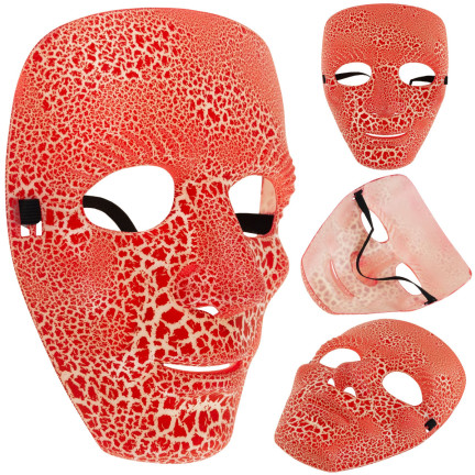 Maska diabła, czerwona, przebranie na Halloween, z gumką, uniwersalna