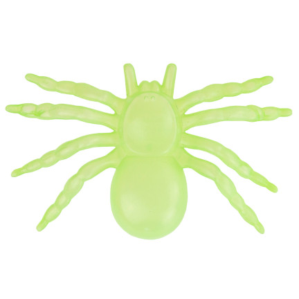 Sztuczne pająki, fluorescencyjne, świecące w ciemności, dekoracje Halloween, zestaw 4szt.
