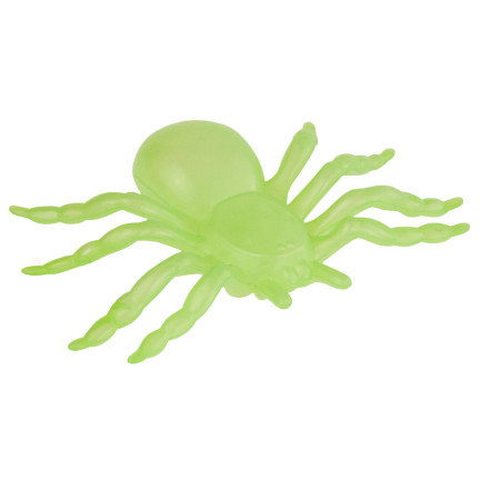 Sztuczne pająki, fluorescencyjne, świecące w ciemności, dekoracje Halloween, zestaw 4szt.