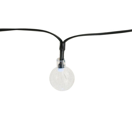 Girlanda solarna, lampki solarne, zimne białe, łańcuch 20led, 5m