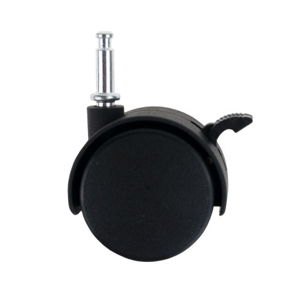 TG66800 KÓŁKA MEBLOWE OBROTOWE GUMOWE KÓŁKO DO FOTELA SZAFKI ZESTAW 5 SZTUK CZARNE