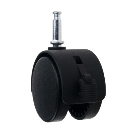 TG66800 KÓŁKA MEBLOWE OBROTOWE GUMOWE KÓŁKO DO FOTELA SZAFKI ZESTAW 5 SZTUK CZARNE