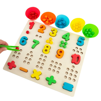 TG67012 DREWNIANA UKŁADANKA MONTESSORI MATEMATYCZNA NAUKA