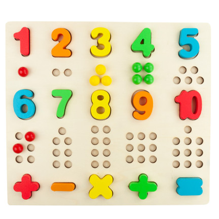 TG67012 DREWNIANA UKŁADANKA MONTESSORI MATEMATYCZNA NAUKA