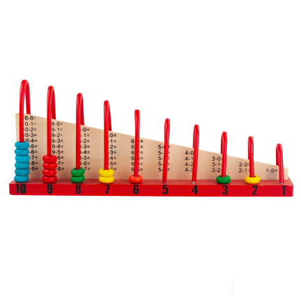 TG67018 LICZYDŁO DO NAUKI LICZENIA TRADYCYJE KORALIKI DREWNIANE MONTESSORI