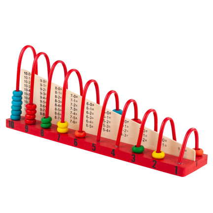 TG67018 LICZYDŁO DO NAUKI LICZENIA TRADYCYJE KORALIKI DREWNIANE MONTESSORI