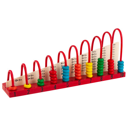 TG67018 LICZYDŁO DO NAUKI LICZENIA TRADYCYJE KORALIKI DREWNIANE MONTESSORI
