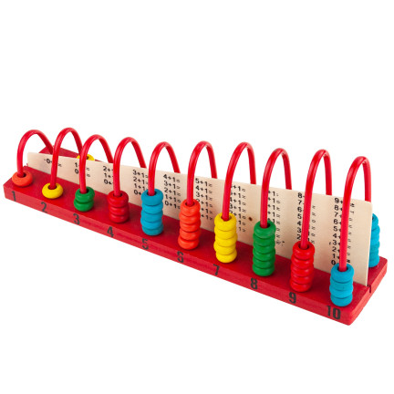 TG67018 LICZYDŁO DO NAUKI LICZENIA TRADYCYJE KORALIKI DREWNIANE MONTESSORI