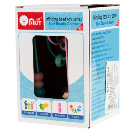 TG67021 MULA EDUKACYJNY LABIRYNT PRZEPLATANKA SPIRALA KORALIKI ZABAWKA