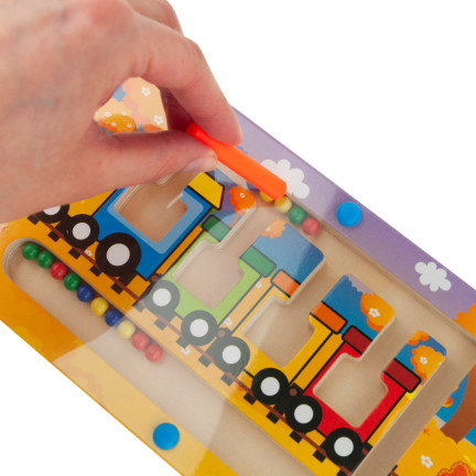 TG67022 DREWNIANY MAGNETYCZNY LABIRYNT POCIĄG MONTESSORI