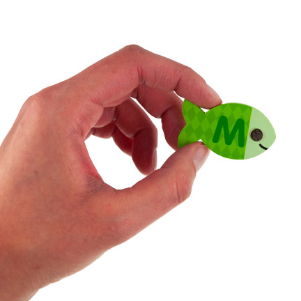 TG67024 GRA ŁOWIENIE RYBEK DREWNIANE RYBKI NAUKA UKŁADANKA ALFABETU LITERY PUZZLE