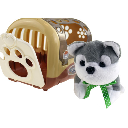 TG67294 MASKOTKA PSA PIESEK SZCZENIAK W TRANSPORTERZE AKCESORIA MISKA SZCZOTKA ZESTAW