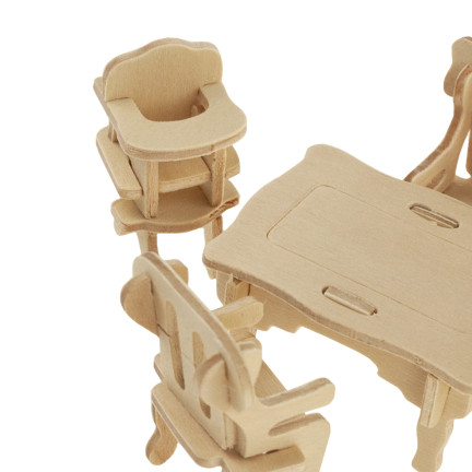 TG67315 MEBELKI DREWNIANE DO DOMKU DLA LALEK MEBLE 34 szt