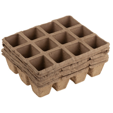 TG67326 DONICZKI Torfowe DUŻE DO ROZSADY Doniczki na Sadzonki Rozsadowe 72szt 6 tacek