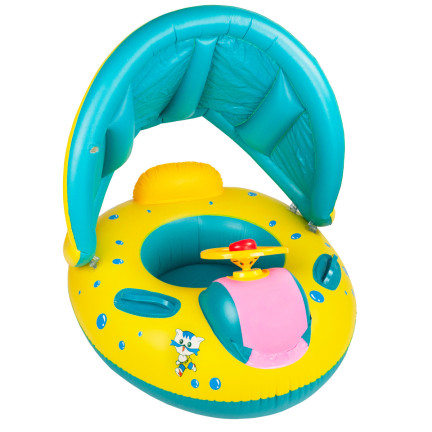 TG67350 DMUCHANE KOŁO PONTON DLA DZIECI Z KIEROWNICĄ DASZKIEM SIEDZISKO PONTONIK