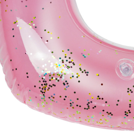 TG67359 KOŁO DMUCHANE SERCE RÓŻOWE Z CEKINAMI PŁYWANIA