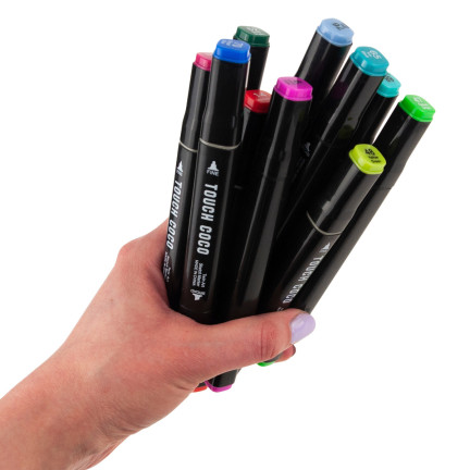 TG67374 MARKERY ALKOHOLOWE 80 SZT MAZAKI PISAKI DWUSTRONNE ZAKREŚLACZE + ETUI