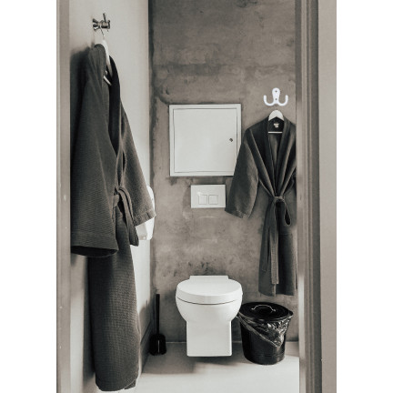 TG67387-1 WIESZAK NA UBRANIA HACZYK PODWÓJNY BIAŁY METALOWY do GARDEROBY SZAFY KURTKI