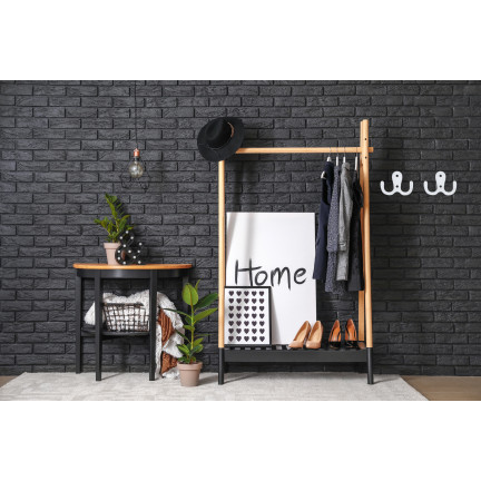 TG67387-1 WIESZAK NA UBRANIA HACZYK PODWÓJNY BIAŁY METALOWY do GARDEROBY SZAFY KURTKI