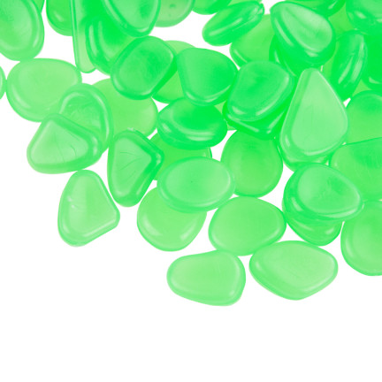 TG67713-3 KAMIENIE ŚWIECĄCE FLUORESCENCYJNE KAMYKI 100SZT ZIELONE