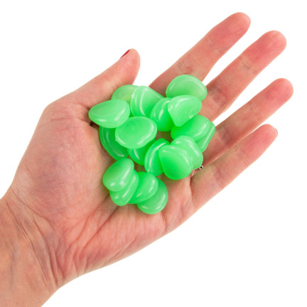 TG67713-3 KAMIENIE ŚWIECĄCE FLUORESCENCYJNE KAMYKI 100SZT ZIELONE