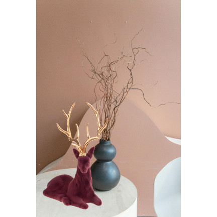 TG68410-10 RENIFER WELUROWY FIGURKA DEKORACYJNA NA STROIK ŚWIĘTA PREZENT