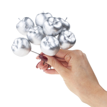 TG69139-2 JABŁUSZKA JABUŁKA NA DRUCIKU PIKU OZDOBNE WIANKI STROIKI 8SZT