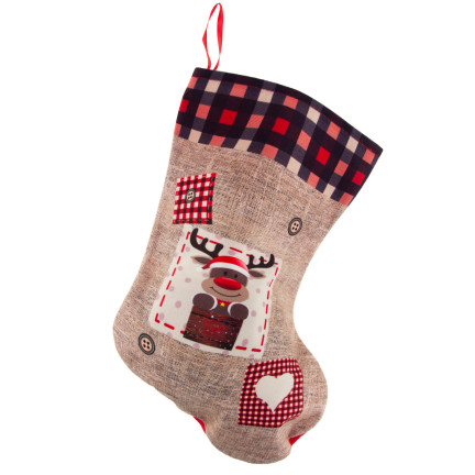 TG69385 SKARPETA SKARPETKA PREZENTOWA WOREK NA PREZENTY WOREK ŚW MIKOŁAJA ZAWIESZKA