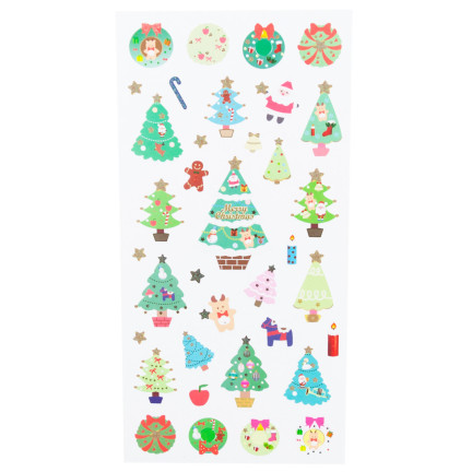 TG69531 NAKLEJKI ŚWIĄTECZNE BOŻONARODZENIOWE WZORY CHOINKA MIKOŁAJ BAŁWANEK na okno