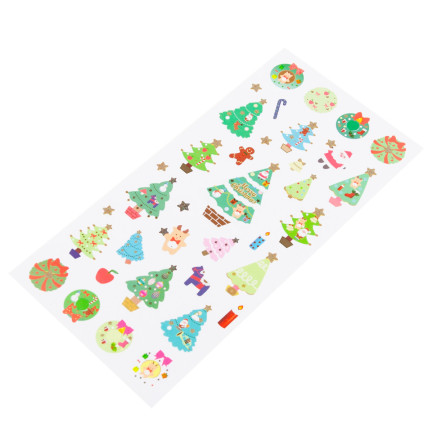 TG69531 NAKLEJKI ŚWIĄTECZNE BOŻONARODZENIOWE WZORY CHOINKA MIKOŁAJ BAŁWANEK na okno