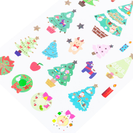 TG69531 NAKLEJKI ŚWIĄTECZNE BOŻONARODZENIOWE WZORY CHOINKA MIKOŁAJ BAŁWANEK na okno