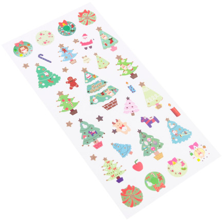 TG69531 NAKLEJKI ŚWIĄTECZNE BOŻONARODZENIOWE WZORY CHOINKA MIKOŁAJ BAŁWANEK na okno