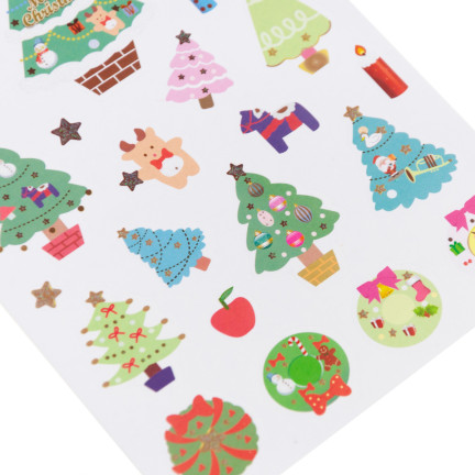 TG69531 NAKLEJKI ŚWIĄTECZNE BOŻONARODZENIOWE WZORY CHOINKA MIKOŁAJ BAŁWANEK na okno