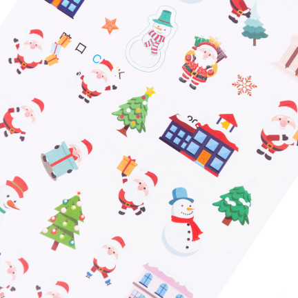 TG69531 NAKLEJKI ŚWIĄTECZNE BOŻONARODZENIOWE WZORY CHOINKA MIKOŁAJ BAŁWANEK na okno