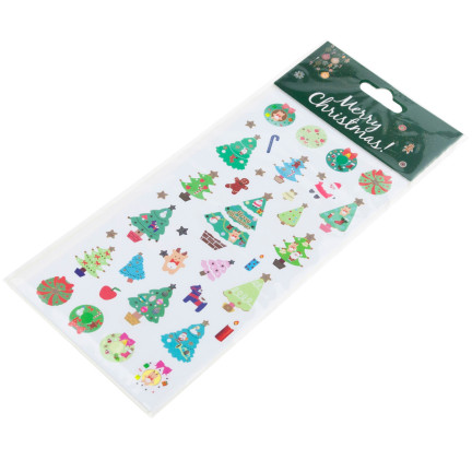 TG69531 NAKLEJKI ŚWIĄTECZNE BOŻONARODZENIOWE WZORY CHOINKA MIKOŁAJ BAŁWANEK na okno